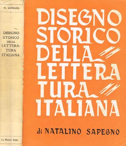 Disegno storico della letteratura italiana - Natalino Sapegno - copertina