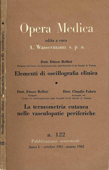 Elementi di oscillografia clinica - Ettore Bellini - copertina
