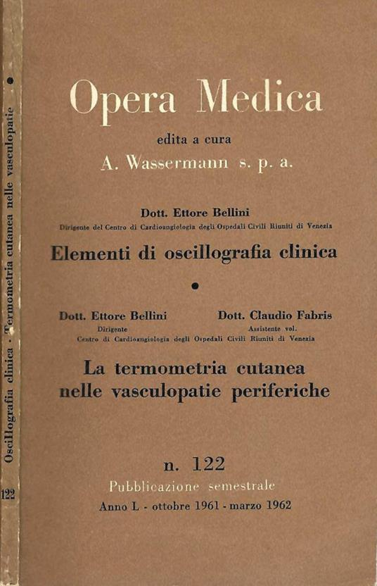 Elementi di oscillografia clinica - Ettore Bellini - copertina