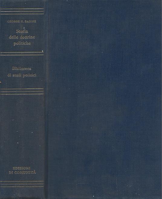 Storia delle dottrine politiche - George H. Sabine - copertina