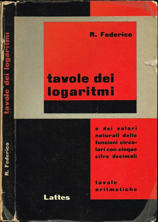 Tavole dei logaritmi - copertina