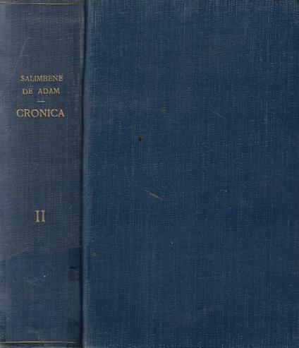 Cronica vol. II - Salimbene de Adam - copertina