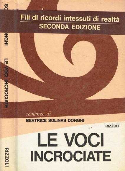 Le voci incrociate - Beatrice Solinas Donghi - copertina