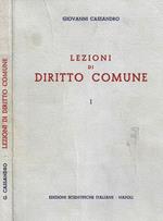 Lezioni di diritto comune I