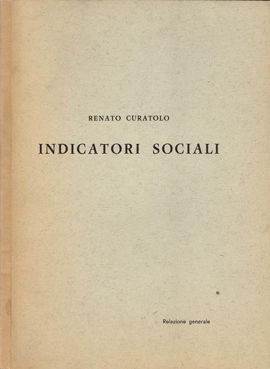 Indicatori sociali - Renato Curatolo - copertina