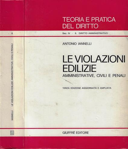 Le violazioni edilizie - Antonio Iannelli - copertina