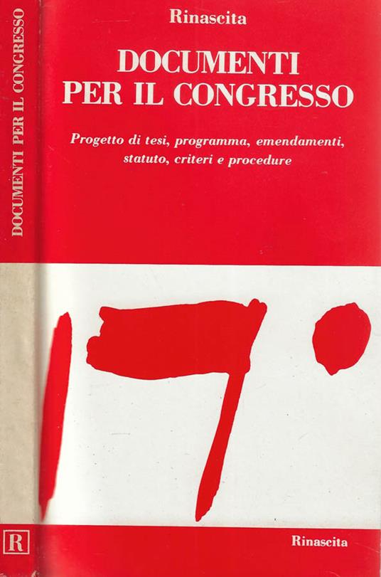 Documenti per il congresso - copertina