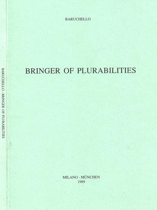 Bringen of Plurabilities - Gianfranco Baruchello - copertina