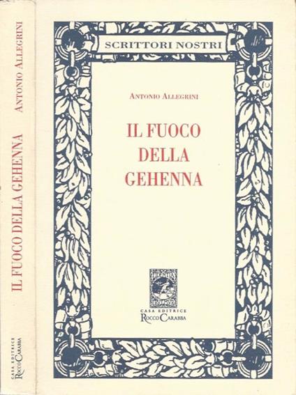 Il fuoco della Gehenna - Antonio Allegrini - copertina