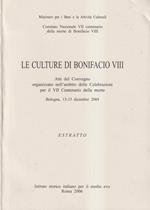 Le culture di Bonifacio VIII