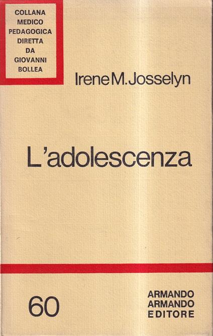 L' adolescenza - Irene M. Josselyn - copertina