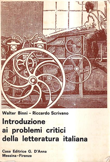 Introduzione ai problemi critici della letteratura italiana - copertina