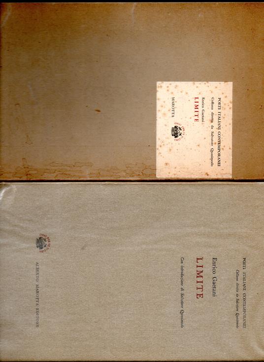 Limite Con introduzione di Salvatore Quasimodo - copertina