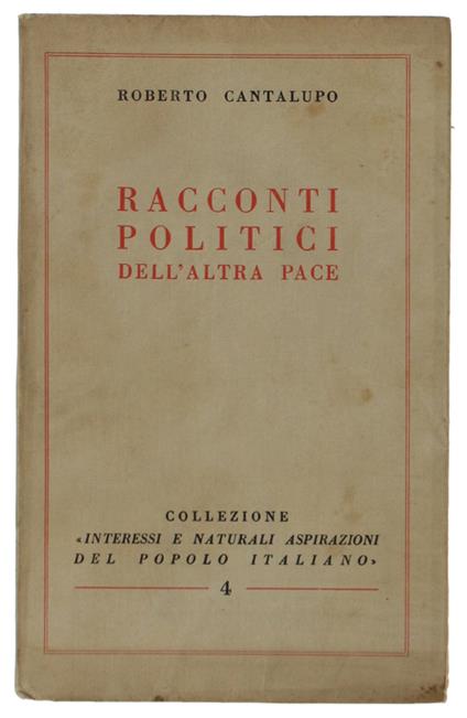 Racconti Politici Dell'Altra Pace - copertina