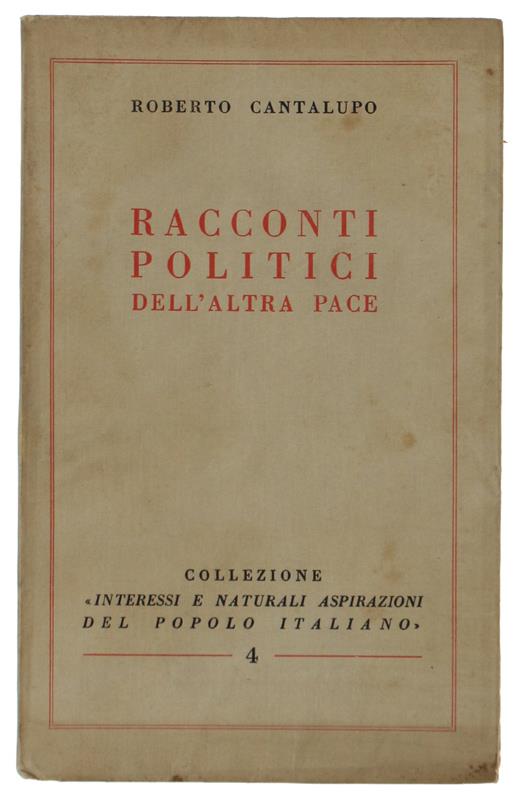 Racconti Politici Dell'Altra Pace - copertina