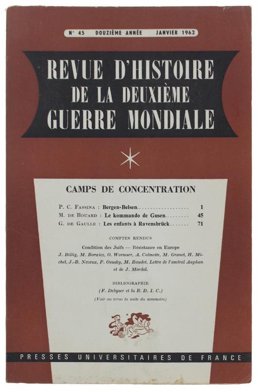 Revue D'Histoire De La Deuxième Guerre Mondiale - Collectif - copertina