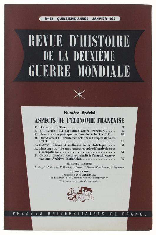 Revue D'Histoire De La Deuxième Guerre Mondiale - Collectif - copertina