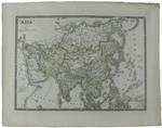 Asia. Carta Geografica Del 1832: Incisione Su Rame, Acquerellata