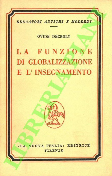 funzione di globalizzazione e l’insegnamento - Ovide Decroly - copertina