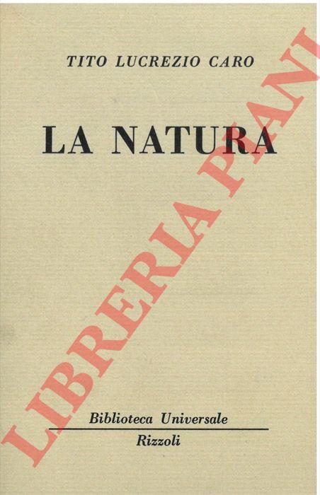 natura. - Tito Lucrezio Caro - copertina