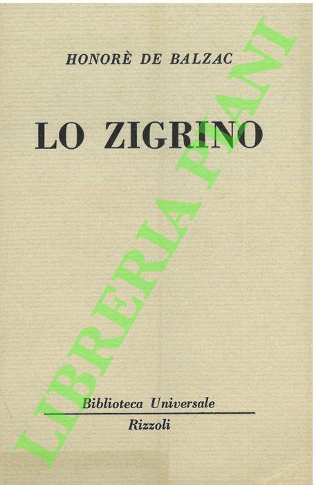 Lo zigrino. - Honoré de Balzac - copertina