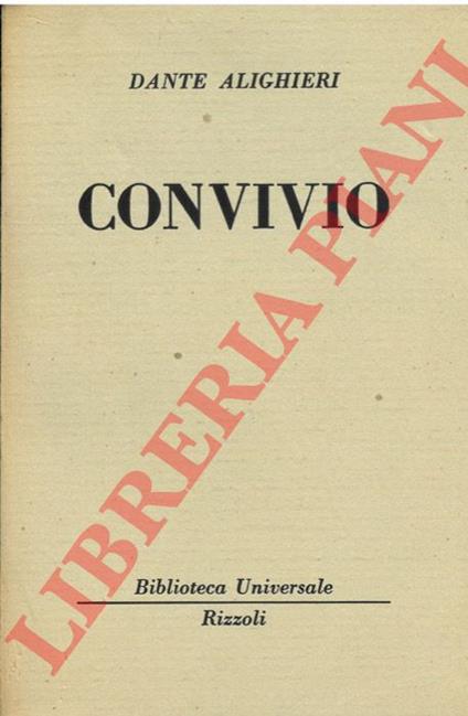 Convivio. - Dante Alighieri - copertina