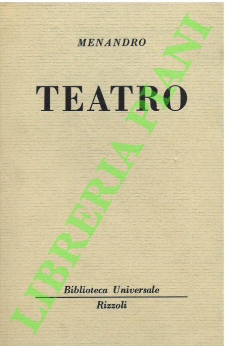 Teatro. - Menandro - copertina