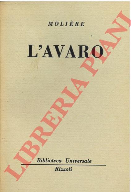 L’avaro. - Molière - copertina