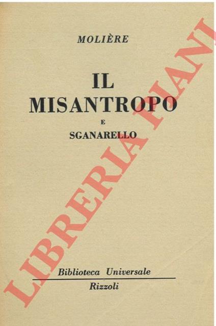Il misantropo e Sganarello. - Molière - copertina