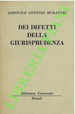 Dei difetti della giurisprudenza.
