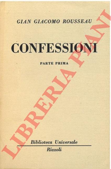 Confessioni - Jean-Jacques Rousseau - copertina