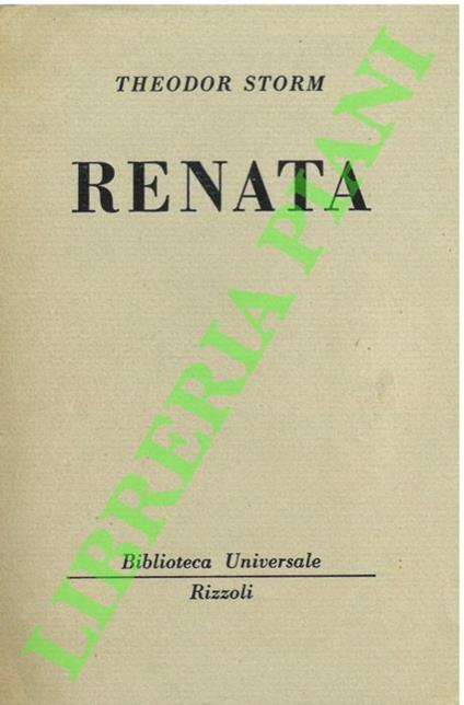 Renata. - Theodor Storm - copertina