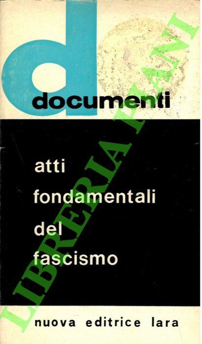 Atti fondamentali del fascismo - copertina