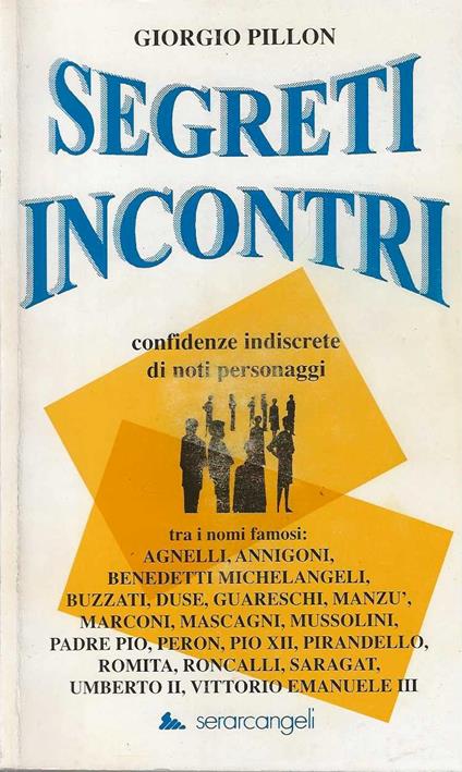 Segreti incontri - Giorgio Pillon - copertina