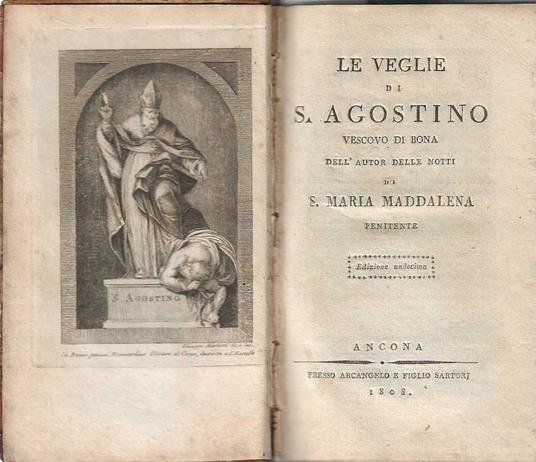 Le veglie di S. Agostino vescovo di Bona dell'autor delle notti di S. Maria Maddalena penitente - Agostino Suh - copertina