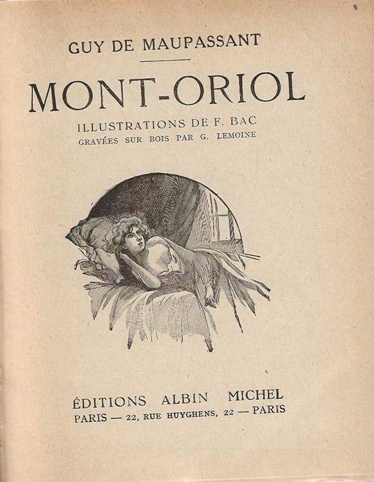 Mont-Oriol - Guy de Maupassant - copertina