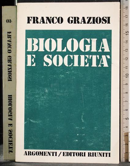 Biologia e societa - Franco Grazioli - copertina
