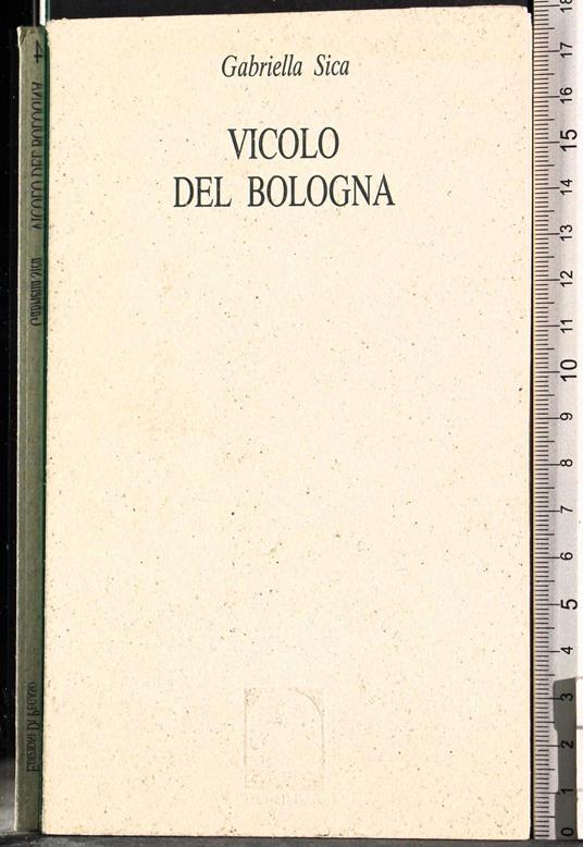 Vicolo del Bologna - Gabriella Sica - copertina