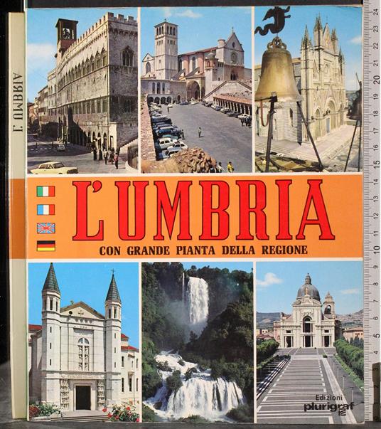 L' Umbria con grande piante della Regione - Rosella Vantaggi - copertina
