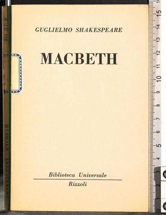 Macbeth - William Shakespeare - copertina