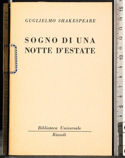 Sogno di una notte d'estate - William Shakespeare - copertina