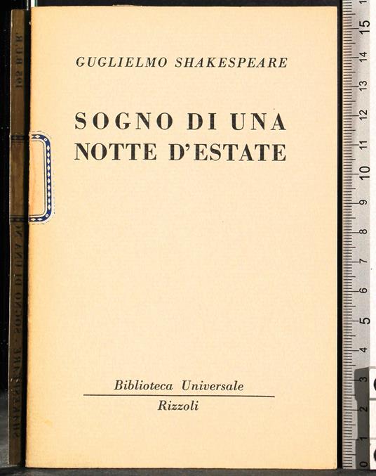 Sogno di una notte d'estate - William Shakespeare - copertina
