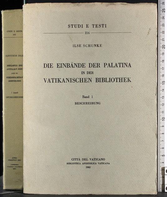 Die einbande der palatina in der vatikanischen - copertina