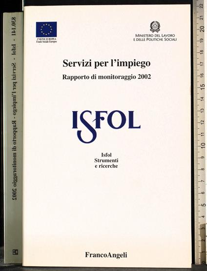 Servizi per l'impiego. Rapporto monitoraggio 2002 - copertina