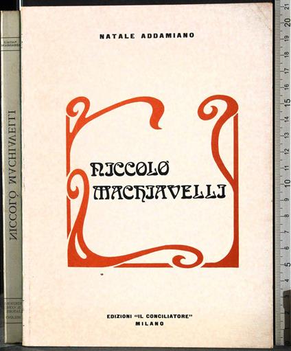 Niccolò Machiavelli - Natale Addamiano - copertina