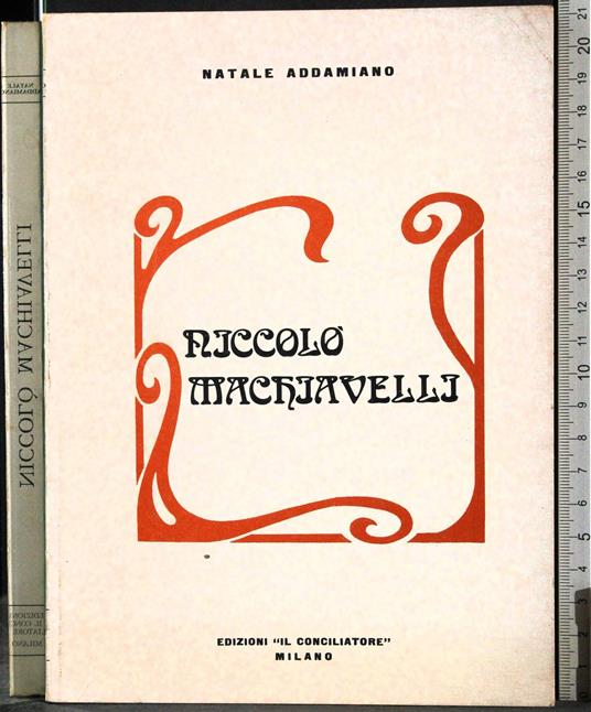 Niccolò Machiavelli - Natale Addamiano - copertina