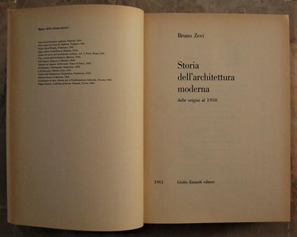 Storia Dell'Architettura Moderna. Dalle Origini Al 1950 - Bruno Zevi - copertina