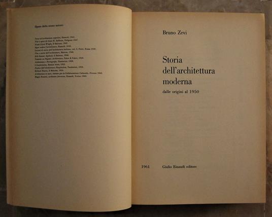Storia Dell'Architettura Moderna. Dalle Origini Al 1950 - Bruno Zevi - copertina