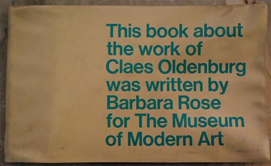 Claes Oldenburg - Barbara Rose - copertina