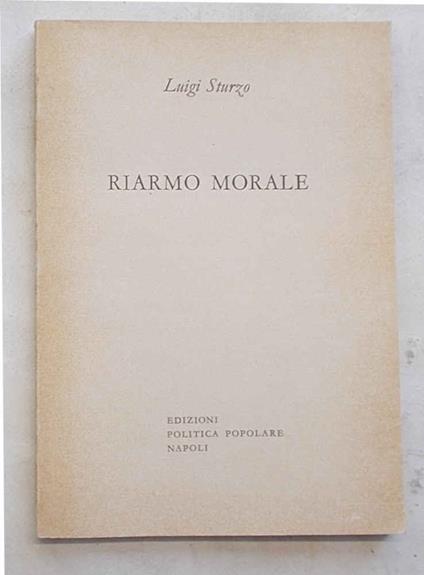 Riarmo morale - Luigi Sturzo - copertina